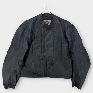 Joe Rocket Motorcycle Jacket Mens Medium Black Nylon Zipper‎ Biker Lightweight